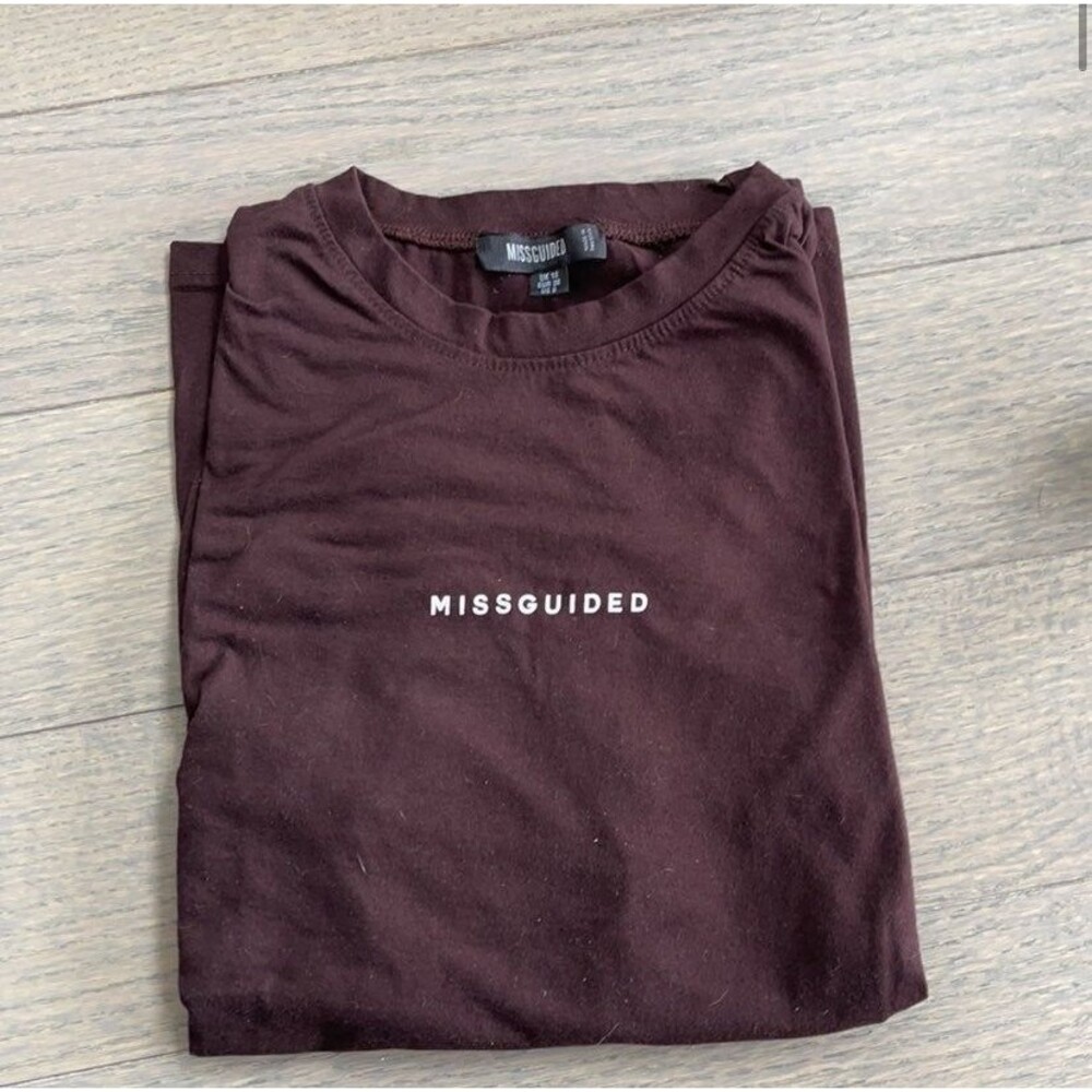 Missguided chocolate brown top
